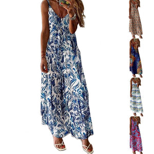 V-Neck Spaghetti Strap Maxi Dress