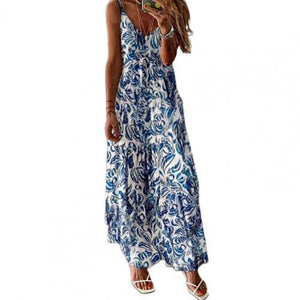 V-Neck Spaghetti Strap Maxi Dress