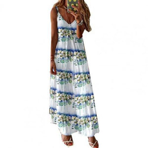 V-Neck Spaghetti Strap Maxi Dress