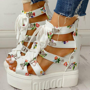 Women's Platform Sandals (White or Black) (Size 5-10)