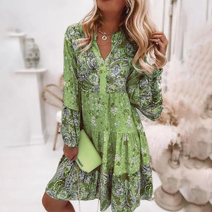 Boho Floral Print Dress in 3 colors